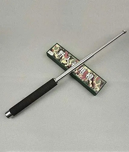 Extendable telescopic self-defense stick and hand pointer for adults, lightweight walking stick with retractable design.