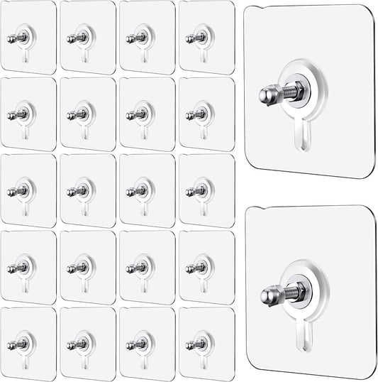 Set of 10 wall mount screw hooks for kitchen, bathroom, bedroom, and living room by 18057, ideal for hanging items.