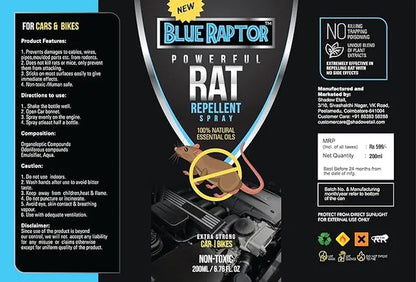 18058 rat repellent spray for home and car, 250ml pest control spray designed to deter rodents effectively.