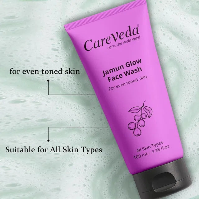 18058 Jamun Glow Face Wash 100ml, part of face makeup combo, showing the bottle with a clean, bright design and product label.