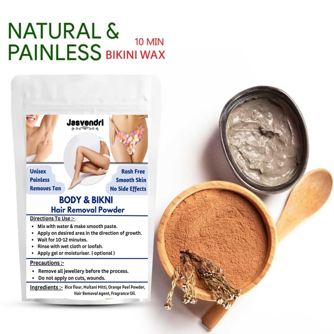 White Jasvendri bikini wax strips for quick 10-minute bikini waxing, shown in a pack of 1.