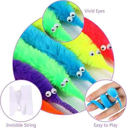 Colorful Magic Worm stuffed toys by 18223, versatile fidget tools designed to improve focus for kids and adults.
