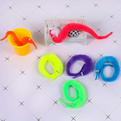 Multicolor Magic Worm stuffed toy from 18223, a versatile fidget tool designed to improve focus for kids and adults.