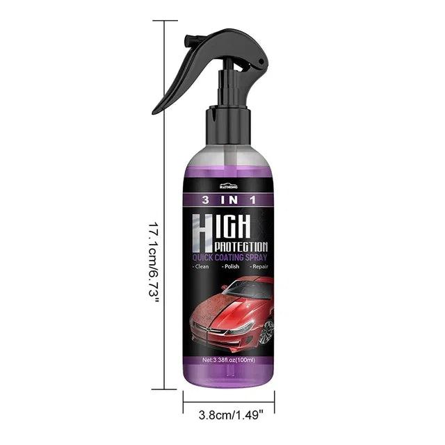 Pair of 18277 hydrophobic nano coating spray bottles for car, motorcycle, and boat polishing, designed for scratch protection and shine.