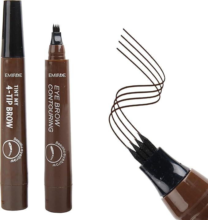 Multicolor 18277 eyebrow pencil with pointed tip, waterproof liquid makeup pen for long-lasting, natural-looking eyebrows.