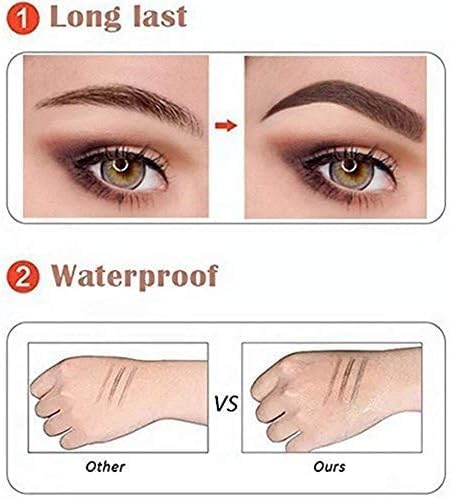Multicolor 18277 eyebrow pencil with pointed tip, waterproof liquid makeup, long-lasting eyebrow tattoo pen for precise application