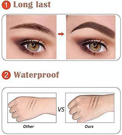Multicolor 18277 eyebrow pencil with pointed tip, waterproof liquid makeup, long-lasting eyebrow tattoo pen for precise application