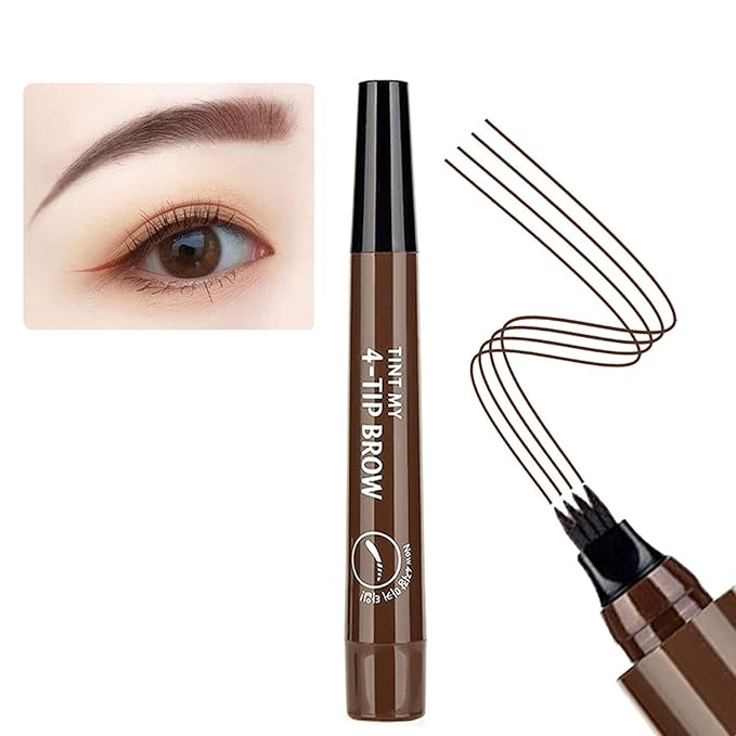 Multicolor 18277 eyebrow pencil with pointed tip, waterproof liquid makeup for long-lasting, natural-looking eyebrows.