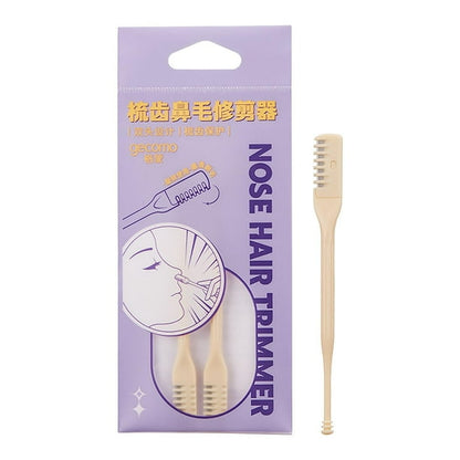 Multicolored 18277 nasal hair cutter with 360-degree rotating double head nose hair trimmer for precise grooming.
