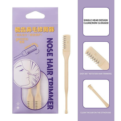 Multicolor 18277 nose hair trimmer with 360-degree rotating double head for precise nasal hair trimming.