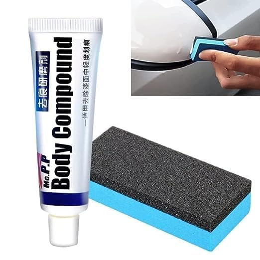 Car body scratch remover and repair kit with scented wax warmer, featuring polishing wax for vehicle scratch repair.