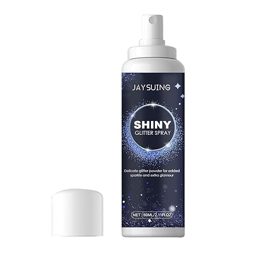 Shiny glitter spray for hair and body by 18279, ideal for night club parties and dating, with a sparkling, shimmering finish