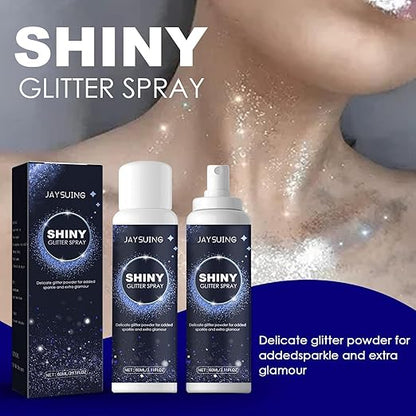 Shiny glitter spray from 18279 for hair and body, perfect for night club parties, dating, and festive events.