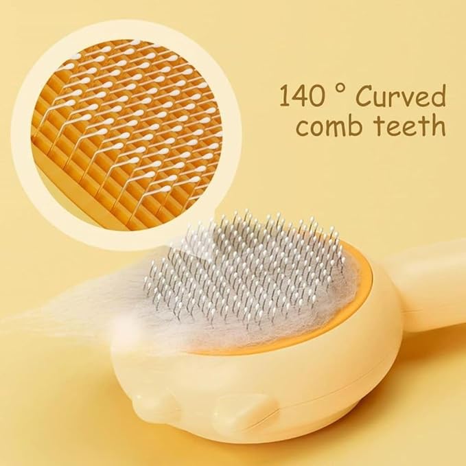 Cat hair brush for grooming cats, pet comb for short and long-haired cats, 18279 brand, pet grooming tool with bristles.