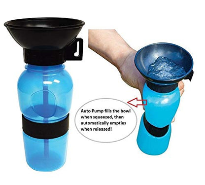 Pet Sipper portable water pump bowl for pets, with a bottle and mug design, ideal for fresh water on the go.