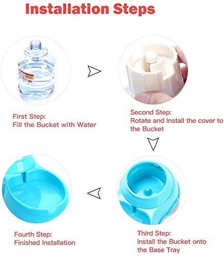 Multicolor automatic pet water and food dispenser with 3.5L capacity, self-dispensing gravity feeder for cats.