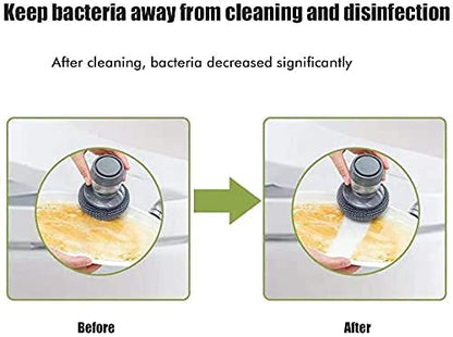Soap dispensing dish brush with built-in liquid storage, pressing cleaning brush for dishwashing and kitchen tank cleaning.