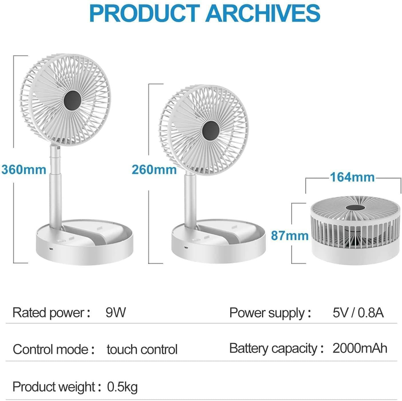 Multicolor powerful rechargeable mini table fan by 18287, compact and portable for cooling and ventilation.