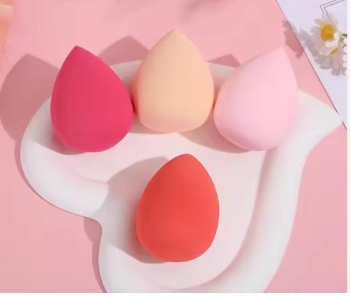 Set of six multicolor Blend-itude beauty sponges for makeup application, soft and flexible blending blenders and puffs.
