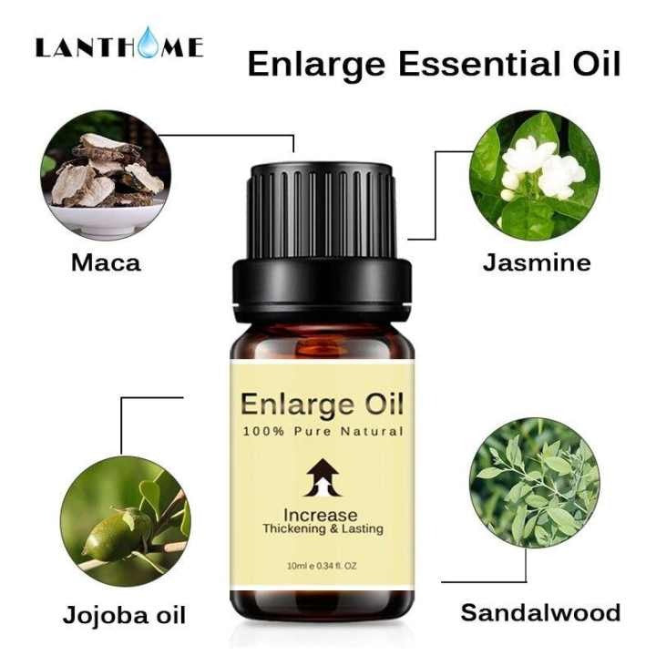 Two bottles of 18307 Enlarge Oil Pure and Natural sexual lubricant and oil in brown bottles, pack of 2, natural and pure formulation.