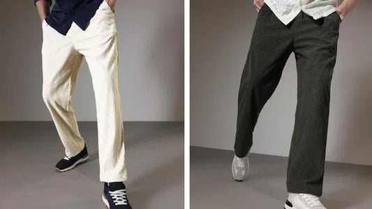 Pack of 2 men's trousers made from fabric by Trousar, featuring multicolor designs and comfortable fit.