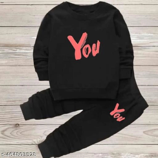 Black cotton blend printed boys' clothing set for kids aged 0-1 years, featuring a comfortable and stylish design by 18624.