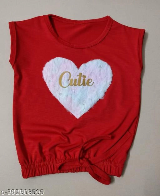 Red cotton blend sleeveless top for girls aged 0-1 years, from 18624 Girls Tops & Tunics collection, soft and comfortable for infants.