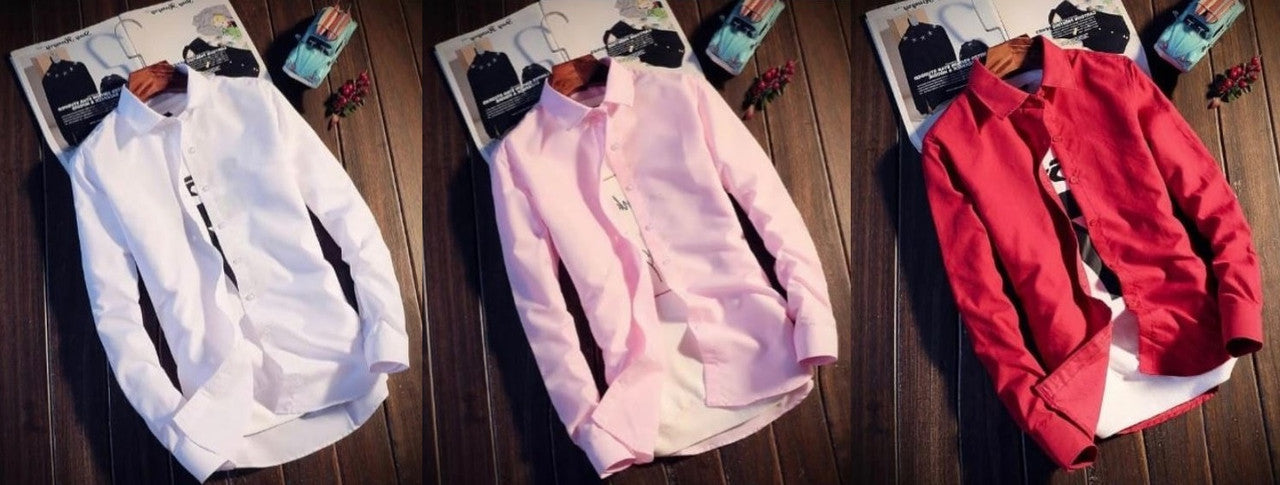 Set of three men's casual shirts in multicolor from brand 18626, size small, featuring comfortable, stylish design.