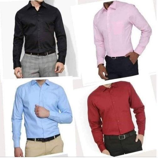 Set of four multicolor casual men's shirts in size S by 18626, featuring various patterns and styles for everyday wear.