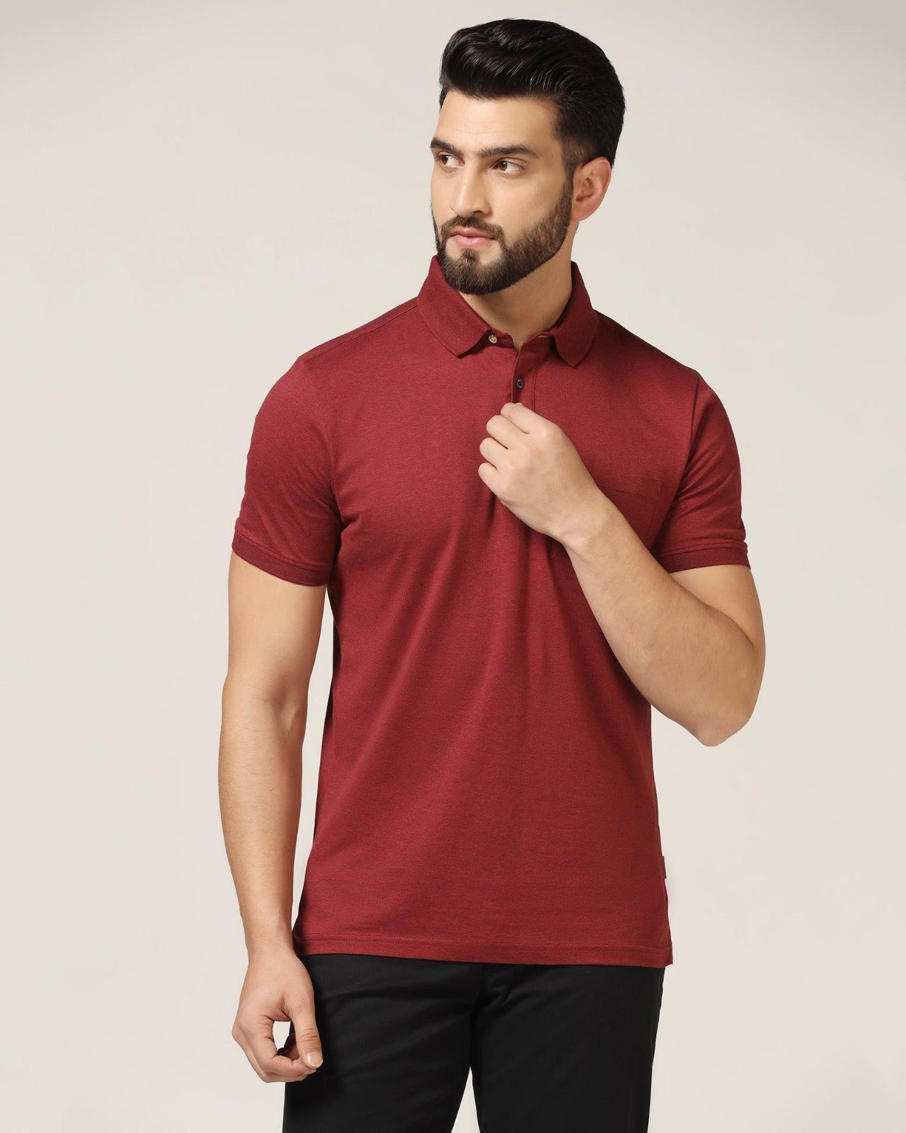 Red men's IPL RCB T-shirt from 18626 featuring team logo and comfortable fabric, ideal for cricket fans.