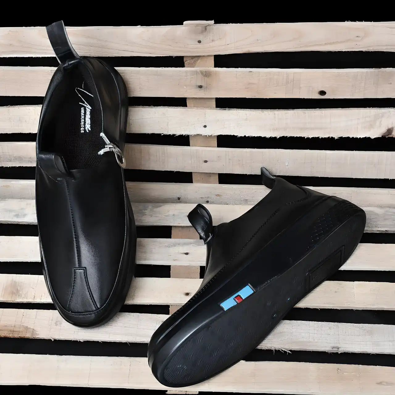 Men's casual shoes by 18644, daily wear footwear with comfortable design and stylish look, shown in a close-up image.