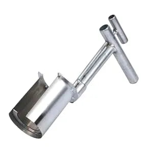 Silver Soil Point machine tool from 18666 hand tools kit, designed for precise soil sampling and testing applications.