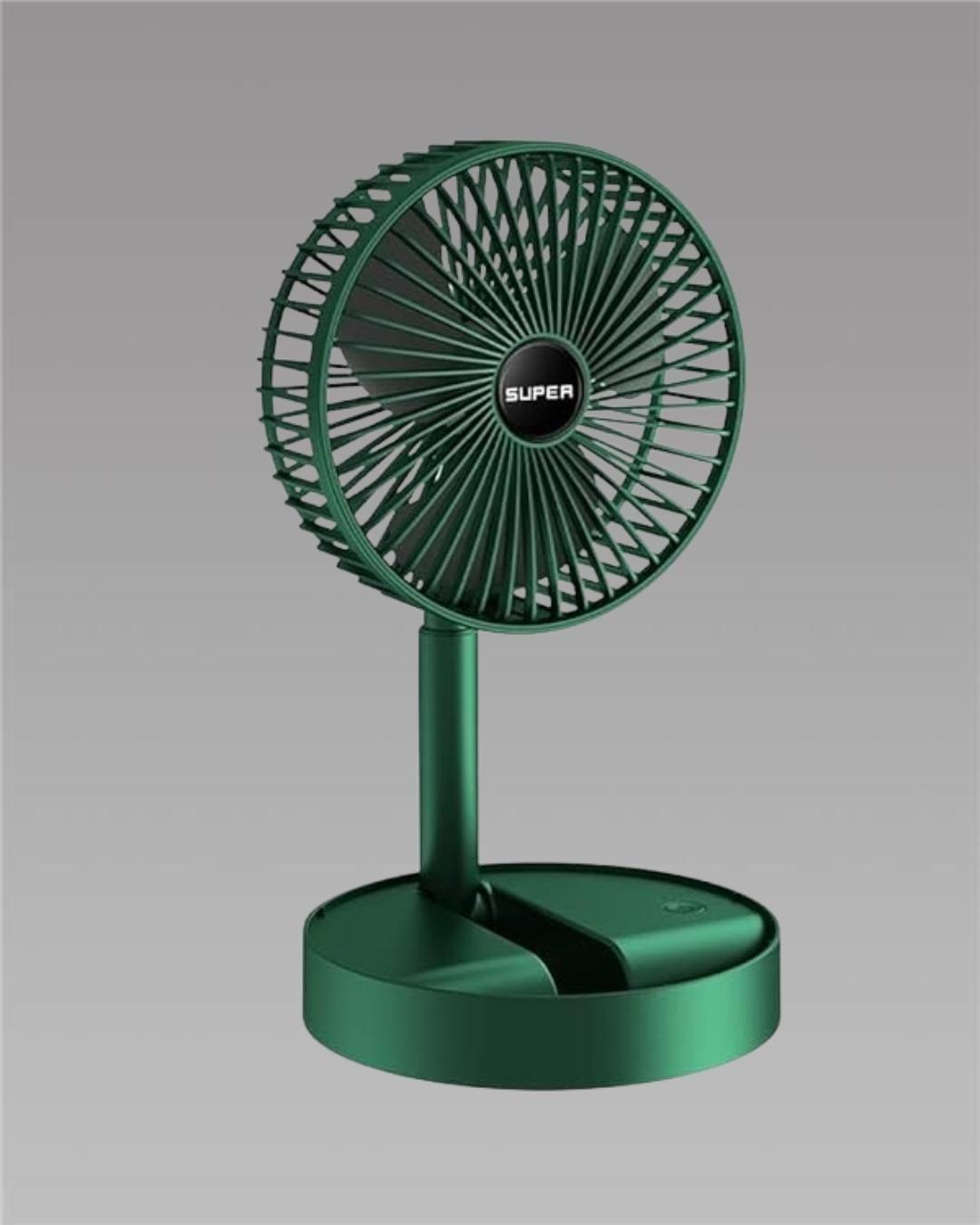Green 18875 pedestal fan mini air cooler, compact fan with air cooling feature, ideal for personal cooling in indoor spaces.