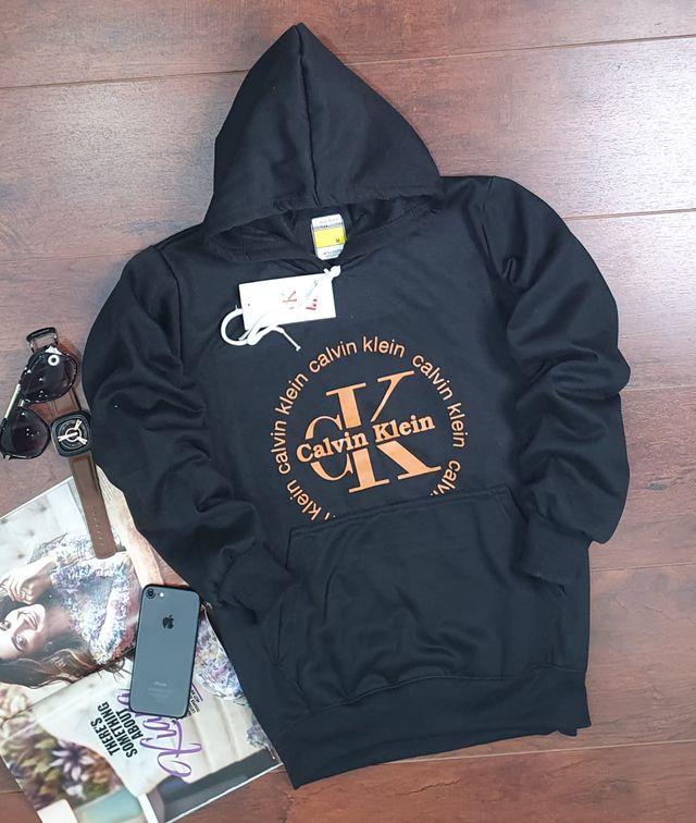 Navy blue unisex printed hoodie for men and women, size S, from 18893, featuring a casual fit and soft fabric.