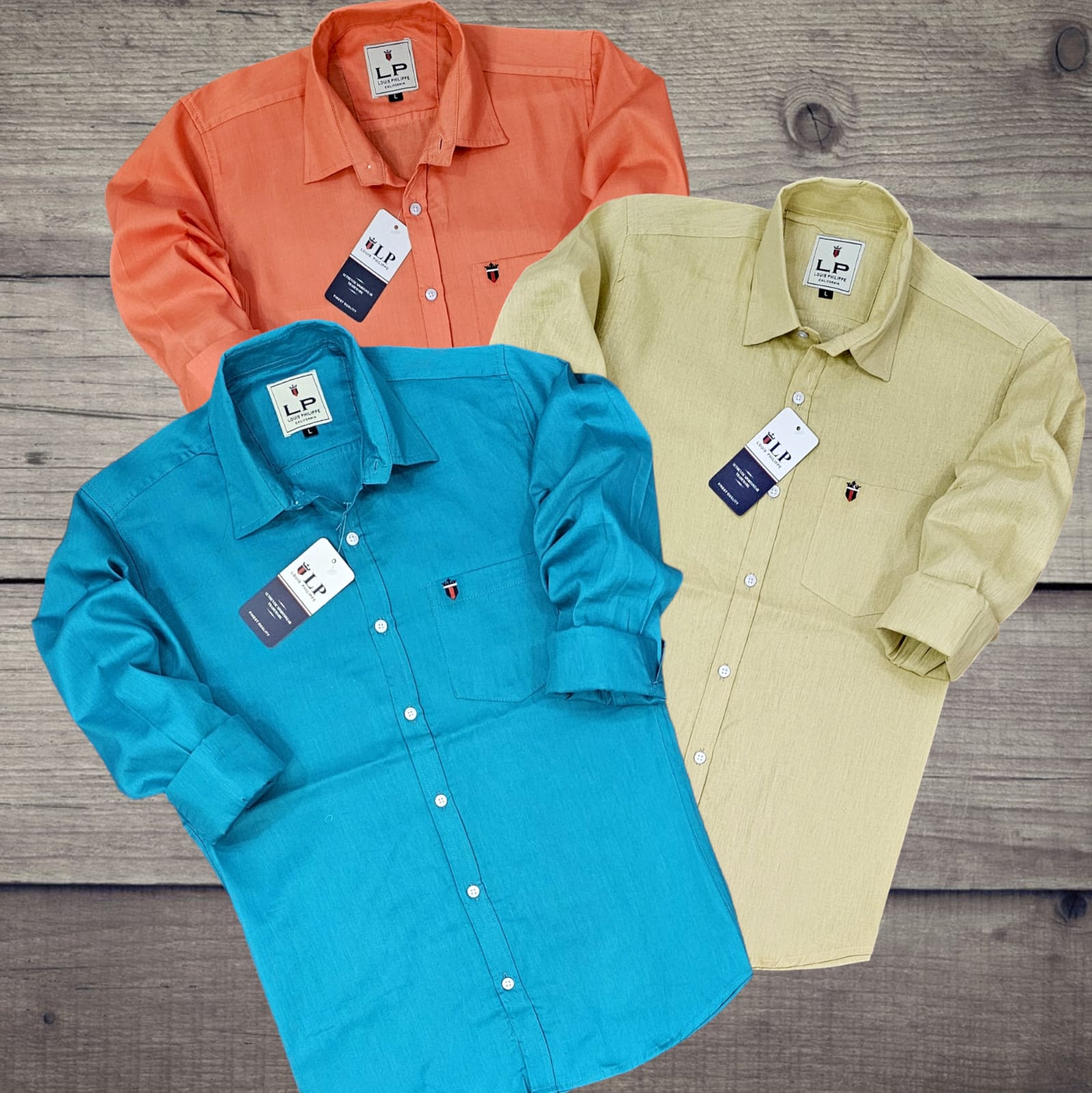 Multicolor full sleeves solid men's shirt by 18893, casual men's shirt with a classic fit and vibrant color pattern.