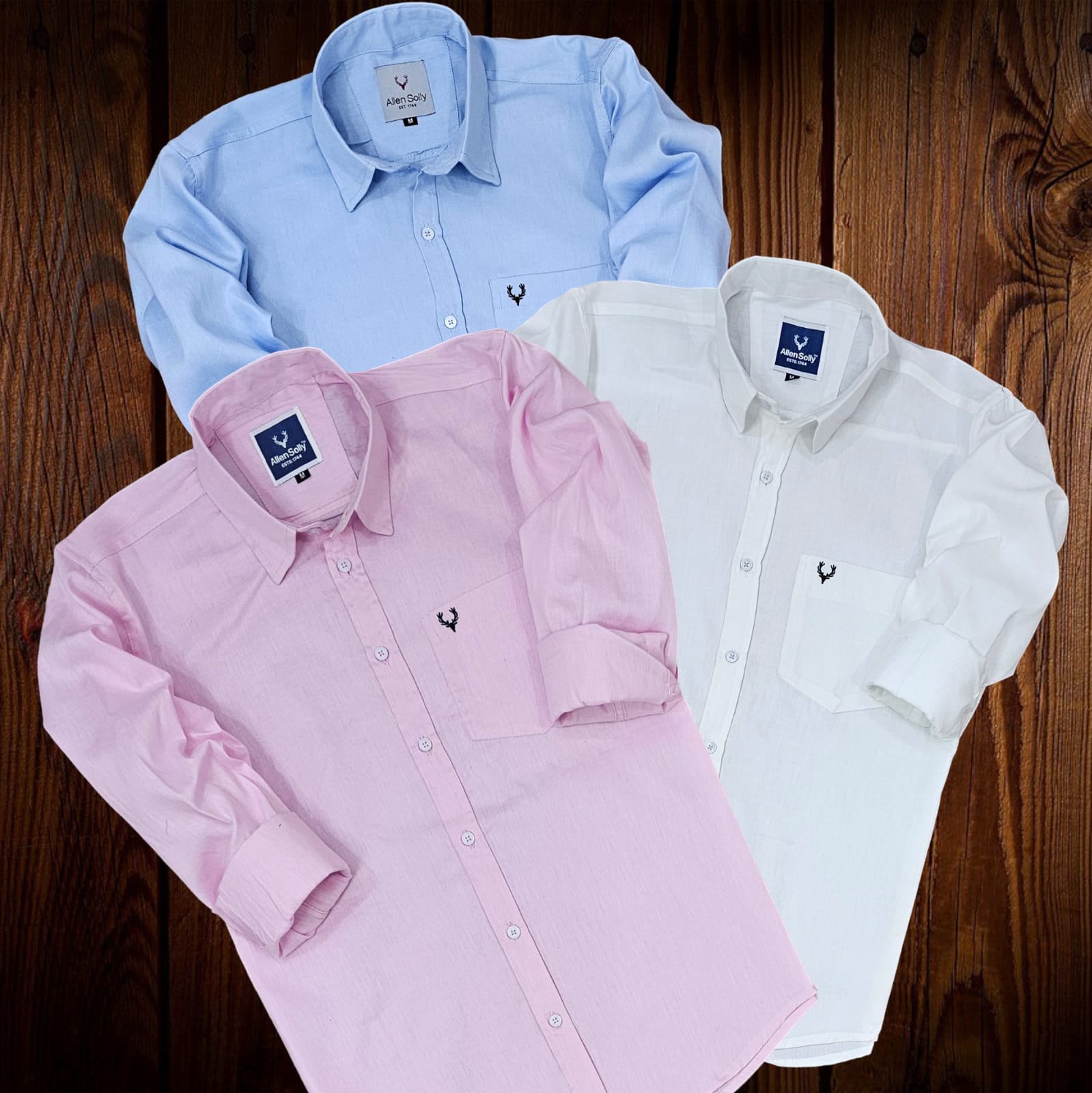 Multicolor full sleeves solid men's shirt from 18893, casual men's shirt with a classic fit, in size M.