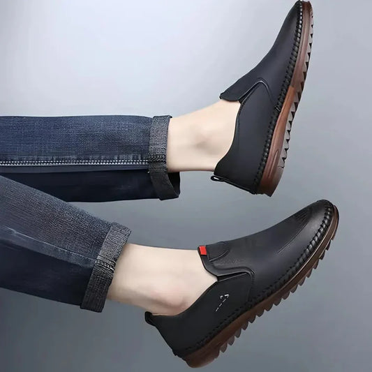 Black men's casual shoes by 18894, featuring a sleek design and comfortable fit, perfect for everyday wear.