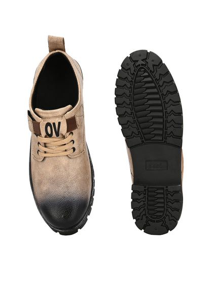 Beige men's casual shoes from brand 18894, featuring a comfortable slip-on design and stylish everyday footwear.