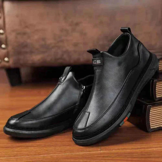 Men's black casual shoes by 18894, featuring a sleek design, comfortable fit, and versatile style for everyday wear.