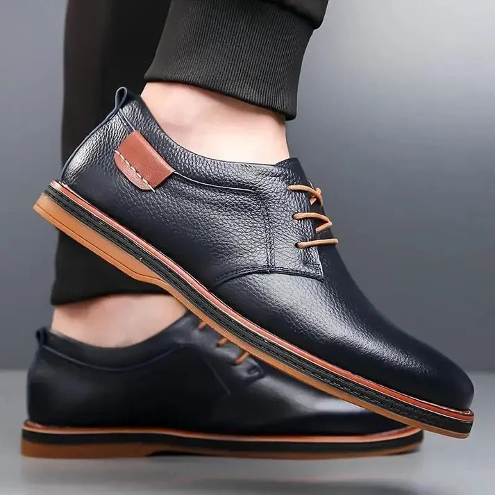 Black men's casual shoes by 18894 with stylish design and comfortable fit, shown in a close-up image.