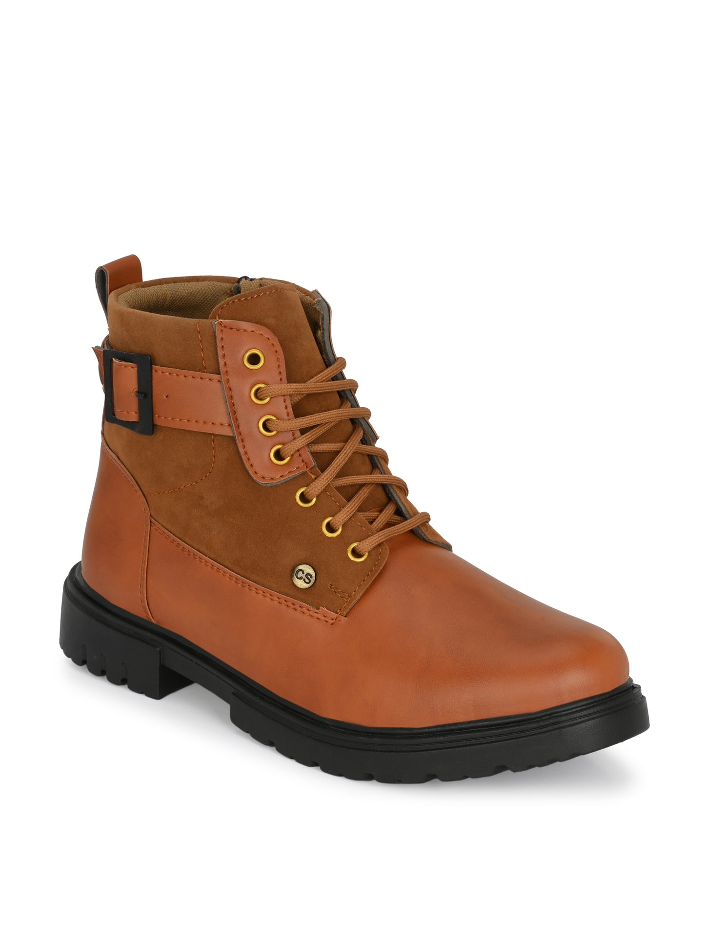 Men's casual tan boots by 18894, featuring a stylish leather design and comfortable sole for everyday wear.