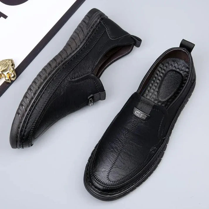 Black men's formal shoes made of leather, featuring a sleek design and polished finish from the 18894 brand.