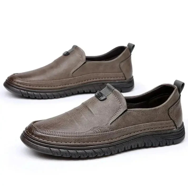Mens formal leather shoes in brown, style 18894, featuring sleek design and polished finish for professional occasions.