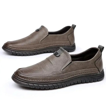 Mens formal leather shoes in brown, style 18894, featuring sleek design and polished finish for professional occasions.