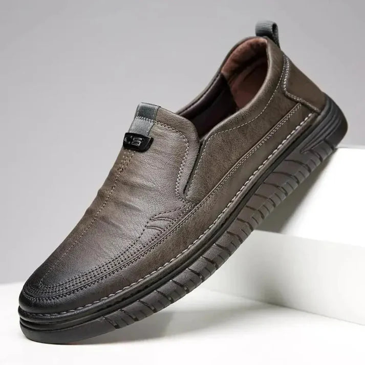 Men's formal leather shoes in brown with sleek design and polished finish, featuring lace-up style by brand 18894.