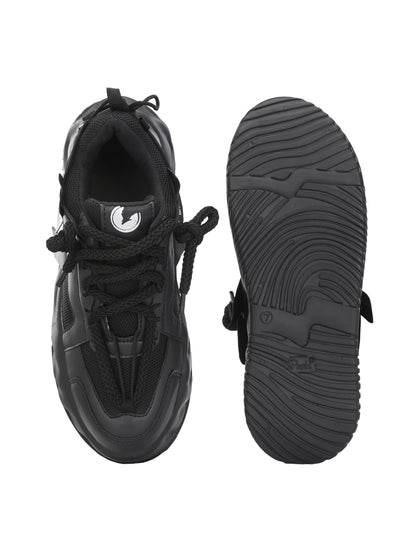 Black men's sport shoes by 18894, featuring a sleek design and athletic sole for running and active wear.