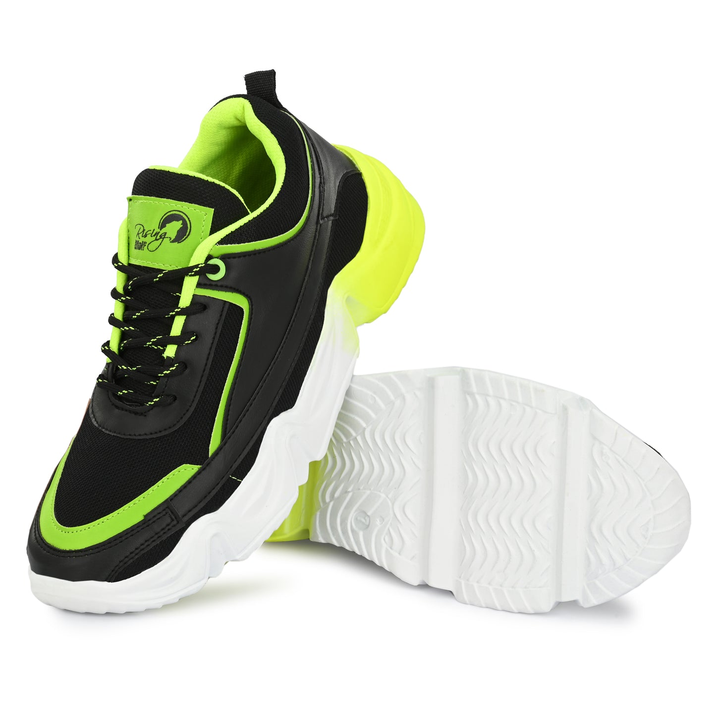 Men's green sport shoes by 18894 featuring breathable mesh uppers and cushioned soles for active athletic wear.