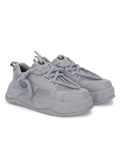 Gray men's sports shoes by 18894 with breathable mesh upper and cushioned sole for athletic comfort.