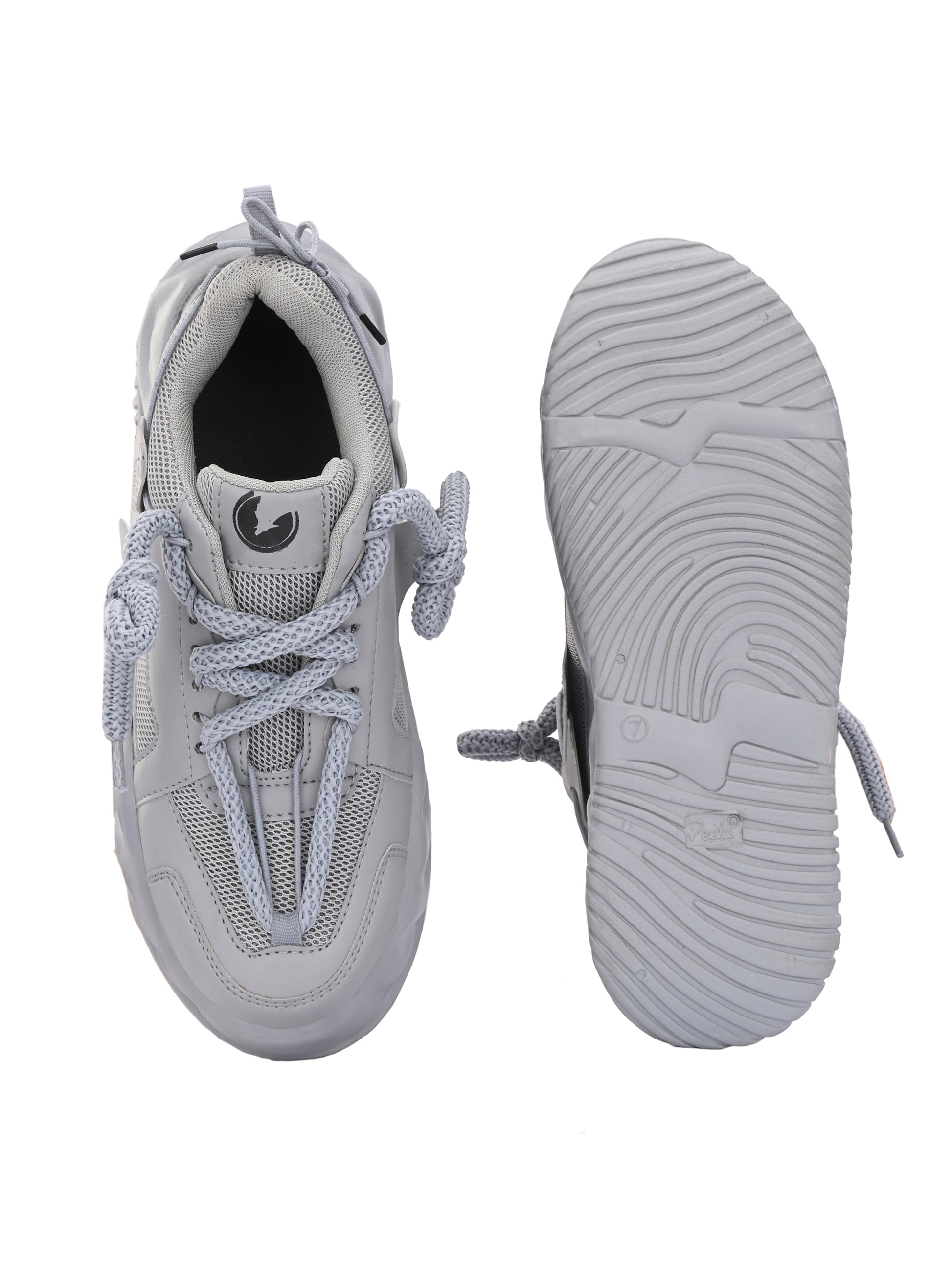 Mens grey sports shoes by 18894, athletic footwear with a sleek design and comfortable fit for active wear.