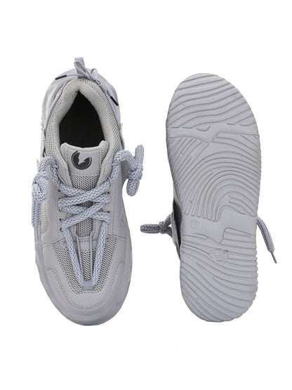 Mens grey sports shoes by 18894, athletic footwear with a sleek design and comfortable fit for active wear.